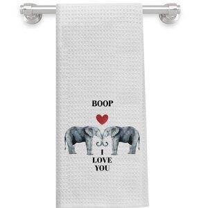 Elephant Boop I Love You Kitchen Towel